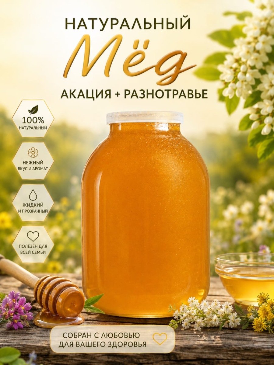 Натуральный мед со своей пасеки