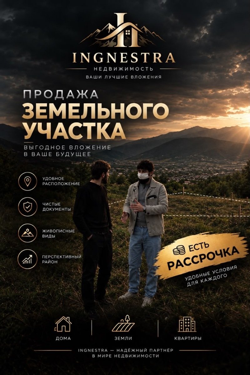 Земельный участок 11 соток, село Сагопши доступна рассрочка